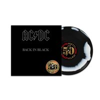 AC/DC - Back In Black: 50th Anniversary (Black & White Marble) vinyl cover