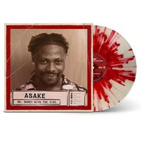 Asake - Mr. Money with the Vibe (Bone with Red Splatter) vinyl cover