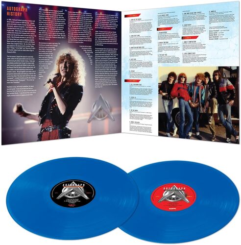 Autograph - Turn Up The Radio; The Anthology (Blue) vinyl cover