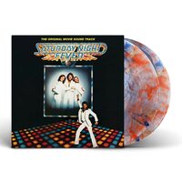 Barry Gibb - Saturday Night Fever Original Soundtrack (Red, Orange & Blue Marble) vinyl cover