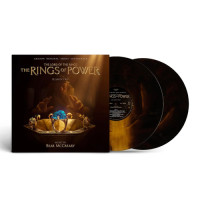 Bear McCreary - The Lord of the Rings: The Rings of Power Season 2: Amazon Original Series Soundtrack (Black & Gold Galaxy) vinyl cover