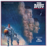 Bill Conti - The Right Stuff Soundtrack Transparent Blue vinyl cover