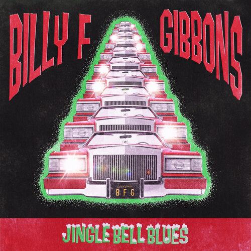 Billy F Gibbons - Jingle Bell Blues (Translucent Red 7") vinyl cover