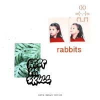 Boys / Magic Potion - Rabbits / Rest Yr Skull vinyl cover