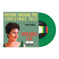 Brenda Lee - Rockin' Around The Christmas Tree (Translucent Emerald; Single) vinyl cover