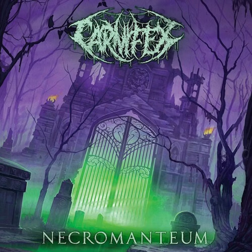Carnifex - Necromanteum (Neon Green With Purple Splatter) vinyl cover