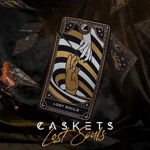 Caskets - Lost Souls (Yellow & black split) vinyl cover