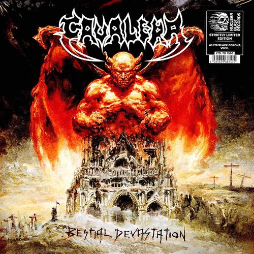 Cavalera - Bestial Devastation (Orange, Black & White Splatter) vinyl cover