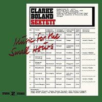 Clarke-Boland Sextett - Music For The Small Hours vinyl cover