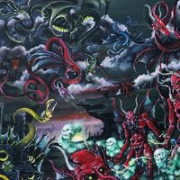 Daeva - Through Sheer Will & Black Magic... (Red/Black Splatter) vinyl cover