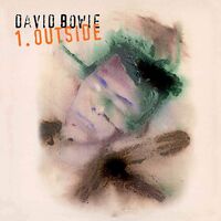 David Bowie - 1. Outside Audiophile Translucent Blue & Green Swirl Tri-Fold Cover vinyl cover