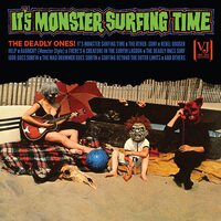Deadly Ones - IT's Monster Surfing Time All-Analog Bloody Pumpkin vinyl cover