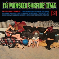 Deadly Ones - It's Monster Surfing Time vinyl cover