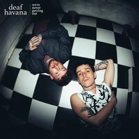 Deaf Havana - We're Never Getting Out (Red & Black Swirl) vinyl cover