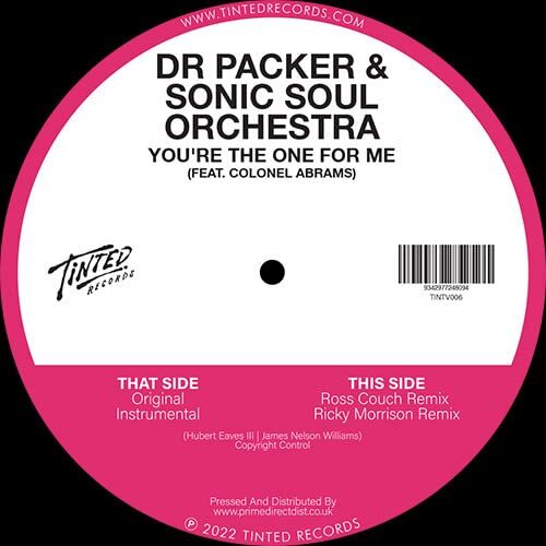 Dr Packer & Sonic Soul Orchestra - You're The One For Me vinyl cover