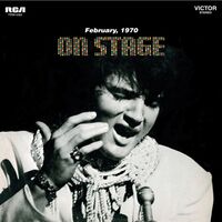 Elvis Presley - On Stage - February 1970 Audiophile Black & Blue Swirl Poster vinyl cover