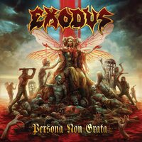 Exodus - Persona Non Grata (Clear Gold Black Turquoise Splatter) vinyl cover