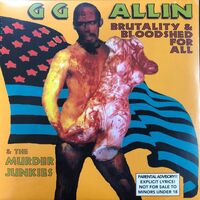 Gg Allin & The Murder Junkies - Brutality And Bloodshed For All - Red And Bone vinyl cover