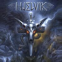 Hjelvik - Welcome To Hel (Dark blue swirl vinyl) vinyl cover