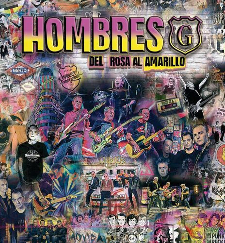 Hombres G - Del Rosa Al Amarillo (Yellow & Pink Box Incl. Slipmat, Booklet, Patch, Plus Bonus Signed Postcard) vinyl cover