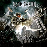 Iced Earth - Dystopia (Transparent Marbled Red & Black In Special Cover) vinyl cover
