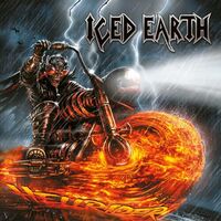 Iced Earth - Hellrider (Red/Yellow/Black Splatter) vinyl cover
