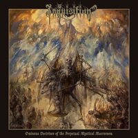 Inquisition - Ominous Doctrines Of The Perpetual Mystical Macrocosm Ltd. Ed. Solid Blue, White & Black Mixed vinyl cover
