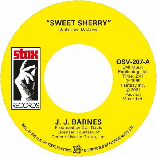J.j Barnes - Sweet Sherry / The Whole Damn World Is Going Crazy vinyl cover