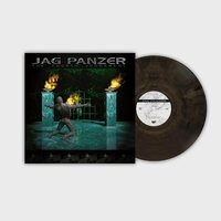 Jag Panzer - Fourth Judgement (Clear & Black Marble) vinyl cover