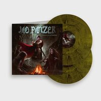 Jag Panzer - Thane To The Throne (Yellow & Black Marble) vinyl cover