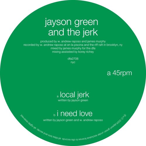 Jayson Green & the Jerk - Local Jerk / I Need Love vinyl cover