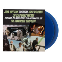 John Williams - John Williams Conducts John Williams: The Star Wars Trilogy (Translucent Blue) vinyl cover