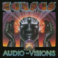 Kansas - Audio Visions Translucent Blue & Black Swirl Audiophile Poster vinyl cover