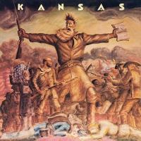 Kansas - Kansas Translucent Gold & Blue Swirl Limited Anniversary Edition vinyl cover