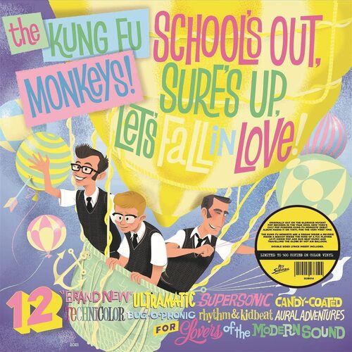 Kung Fu Monkeys - School's Out Surf's Up Let's Fall In Love vinyl cover