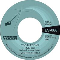 Lajohn & Sheela & Magic Touch - Too Far Gone b/w Everybody's Problem vinyl cover