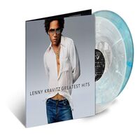 Lenny Kravitz - Greatest Hits Silver/white Blue/white Swirl vinyl cover