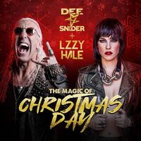 Lzzy Hale Dee Snider - The Magic Of Christmas Day (Candy Cane Swirl) vinyl cover