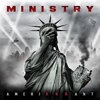 Ministry - Amerikkkant Red & Black Swirl vinyl cover