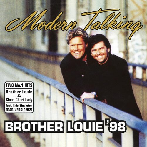 Modern Talking - Brother Louie '98 (Yellow & White Marble) vinyl cover