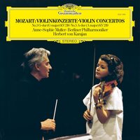Mozart & Anne-Sophie Mutter & Herbert Von Karajan - Mozart: Violin Concertos Nos. 3 & 5  vinyl cover