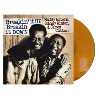 Muddy Waters, Johnny Winter, James Cotton - Breakin' It Up Breakin' It Down (Clear Gold; Poster) vinyl cover