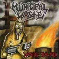 Municipal Waste - Waste 'Em All (Orange Swirl) vinyl cover