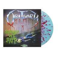 Obituary - Slowly We Rot (Remastered, Expanded Corpse Blue With Blood Splatter) vinyl cover