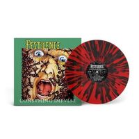Pestilence - Consuming Impulse (Transparent Red & Black Splatter) vinyl cover