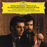 Pinchas Zukerman/Daniel Barenboim/London Philharmonic - Sibelius: Violin Concerto; Beethoven: Romances for Violin The Original Source Series vinyl cover