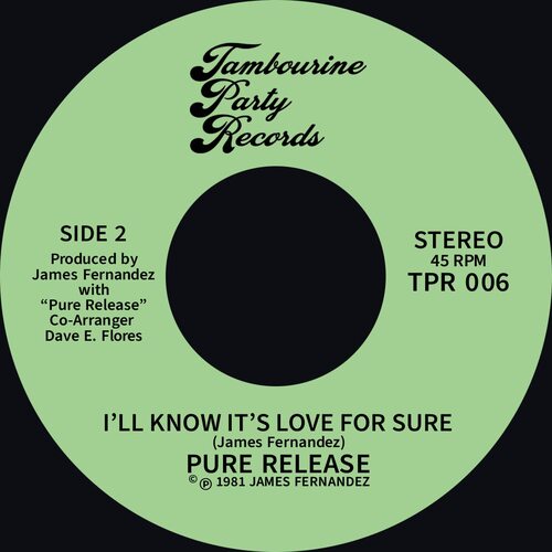 Pure Release - I'll Know It's Love For Sure You've Gotta Stop, Look And Listen vinyl cover