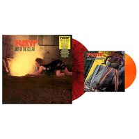 Ratt - Out Of The Cellar (40Th Anniversary; Red/Black Splatter / Neon Orange 7") vinyl cover