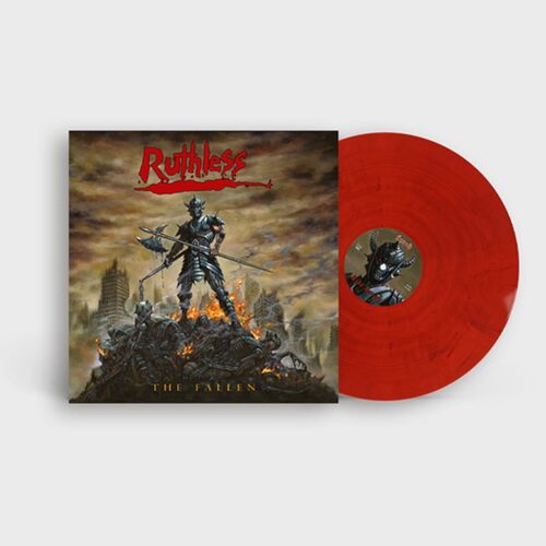 Ruthless - The Fallen (Red Transparent/Blue Marbled) vinyl cover
