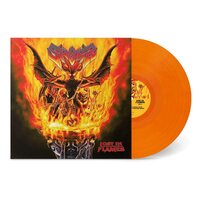 Saber - Lost In Flames (Burning Orange Marble) vinyl cover